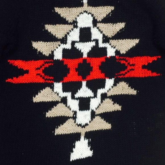 HOLLISTER Womens Black Knit Southwestern Sweater XS Turtleneck Chunky Cozy NWOT - Picture 3 of 10